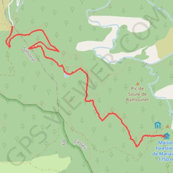 Trace GPS Rando raquettes du col de jou au refuge de Mariailles, itinéraire, parcours