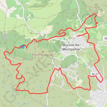 Trace GPS Mureviel les Montpellier, itinéraire, parcours