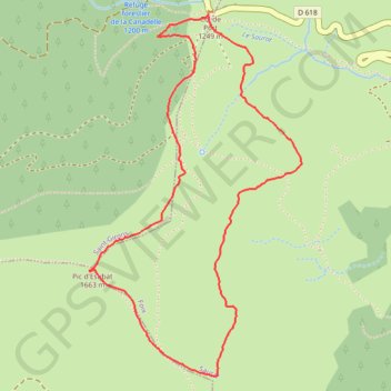 Trace GPS Pic d'Estibat, itinéraire, parcours