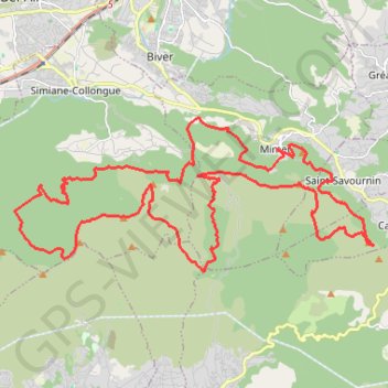 Trace GPS Trail Mimet, itinéraire, parcours