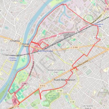 Trace GPS De l'Imperatrice aux Impressionnistes, itinéraire, parcours