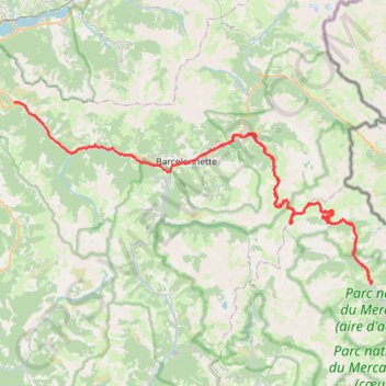 Trace GPS Le Lauzet-Ubaye - Route du Couvent, Domaine de Bérard, itinéraire, parcours