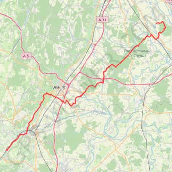 Trace GPS Bourges (18) - Breurey-lès-Faverney (70) - De Dennevy à Echigey, itinéraire, parcours