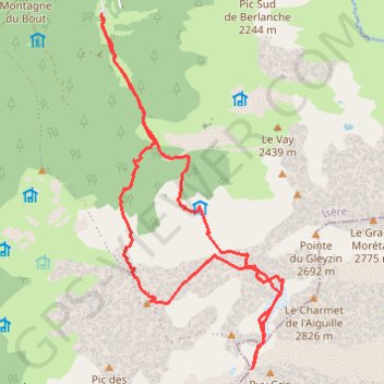 Trace GPS Ski à la Selle du PuyGris, itinéraire, parcours