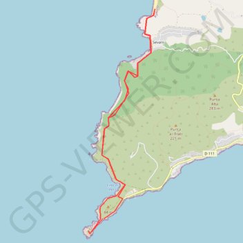 Trace GPS Les iles Sanguinaires, itinéraire, parcours