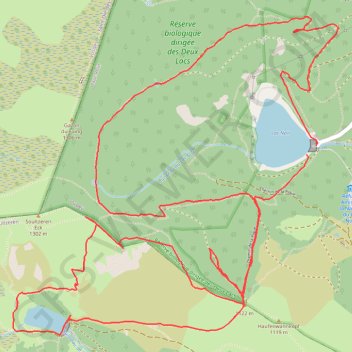 Trace GPS Des 3 lacs Alsace, itinéraire, parcours