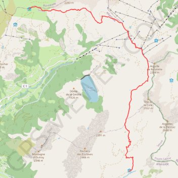 Trace GPS Tête du lac de Roselette, itinéraire, parcours