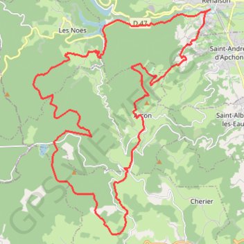 Trace GPS Virée entre Côte Roannaise et Monts de la Madeleine - Renaison, itinéraire, parcours