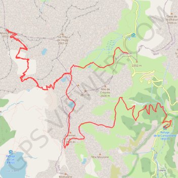 Trace GPS Cantonnière au Mont Pelat, itinéraire, parcours