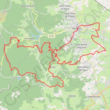 Trace GPS Rando des associations Renaisonnaises, itinéraire, parcours
