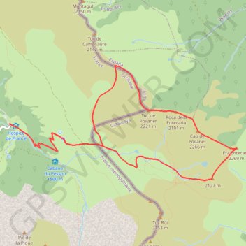 Trace GPS Entecade par l'Hospice de France, itinéraire, parcours