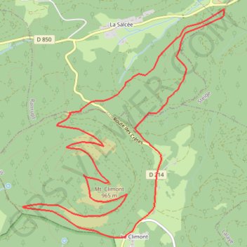 Trace GPS Col de Sainteige, itinéraire, parcours