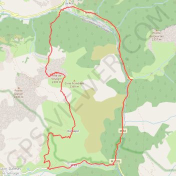 Trace GPS Tête de Vinaigre, en boucle., itinéraire, parcours