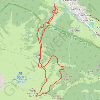 Trace GPS Pointe des Mattes, itinéraire, parcours