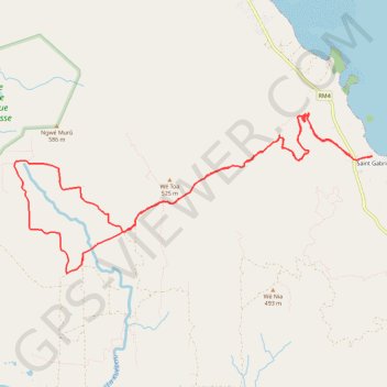 Trace GPS Aux sources de la Kwé Binyi, itinéraire, parcours