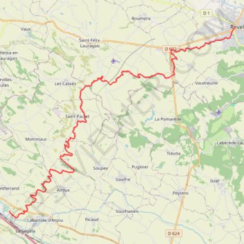 Trace GPS Chemin d'Arles (GR 653), itinéraire, parcours