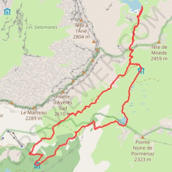 Trace GPS Lacs d'Anterne et Pormenaz, itinéraire, parcours