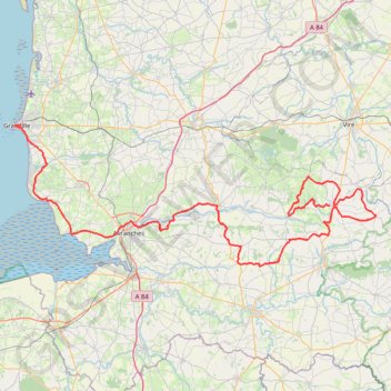 Trace GPS Etape 05 Sourdeval Granville_V2, itinéraire, parcours