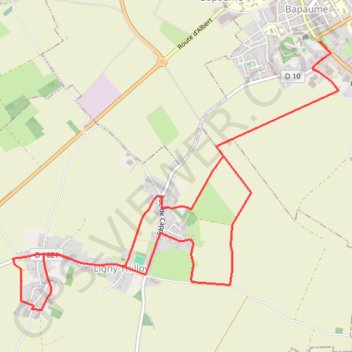 Trace GPS Le sentier de la ronde des Tilleuls (Bapaume), itinéraire, parcours
