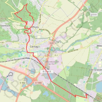 Trace GPS Wittesheim - Wattwiller, itinéraire, parcours