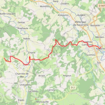 Trace GPS Navarrenx - Bohoteguia, itinéraire, parcours