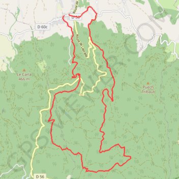 Trace GPS Balade VTT près de Castres et de Mazamet, itinéraire, parcours
