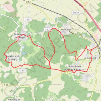 Trace GPS La Maison-Bleue et le Bois Françon, itinéraire, parcours