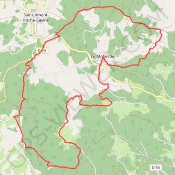 Trace GPS Le Monestier - Le Bois Noir, itinéraire, parcours