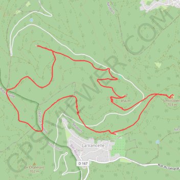 Trace GPS Rocher du Coucou, itinéraire, parcours