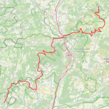 Trace GPS GR 6 : De Viens (Vaucluse) à Bayons (Alpes-de-Haute-Provence), itinéraire, parcours