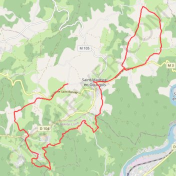 Trace GPS Saint Maurice en Gourgois, itinéraire, parcours