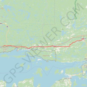 Trace GPS Spragge - Espanola, itinéraire, parcours