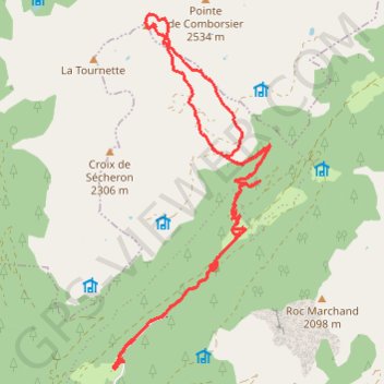 Trace GPS Grande Pointe de Bizard, itinéraire, parcours