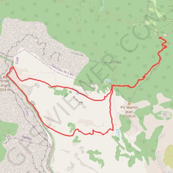 Trace GPS Chorges - Le Grand Morgon, itinéraire, parcours