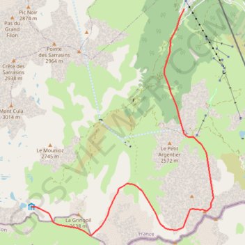 Trace GPS Refuge du Thabor - Punta Nera - Val Frejus, itinéraire, parcours