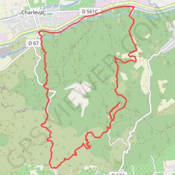 Trace GPS Charleval-Saint Anne de Goiron-Charleval, itinéraire, parcours