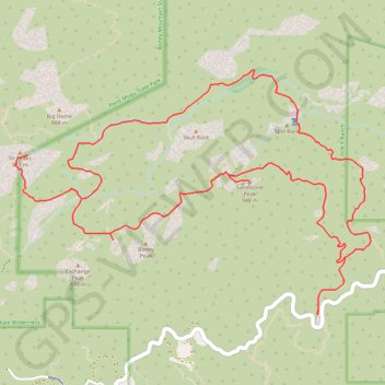 Trace GPS Sandstone Peak and Tri Peaks Loop, itinéraire, parcours