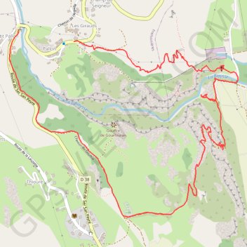 Trace GPS Séj-Freissinnières - Pallon - Le Tour du Gouffre de Gourfouran, itinéraire, parcours