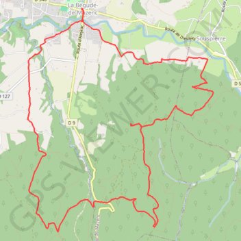 Trace GPS Rando pédestre La Bégude Drôme, itinéraire, parcours