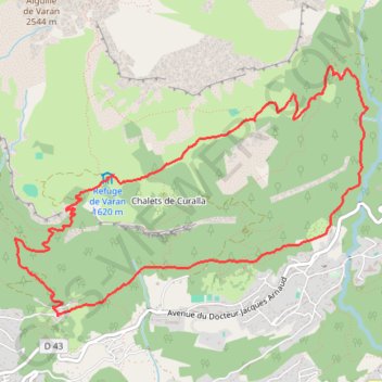 Trace GPS Tour Charbonière et Chalets de Varan, itinéraire, parcours