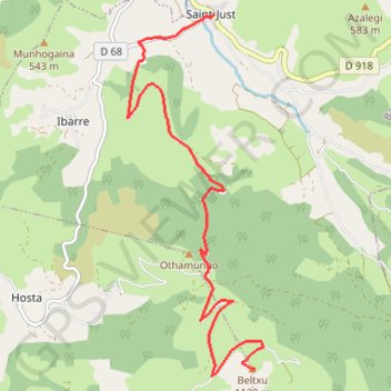 Trace GPS Col de belchou, itinéraire, parcours