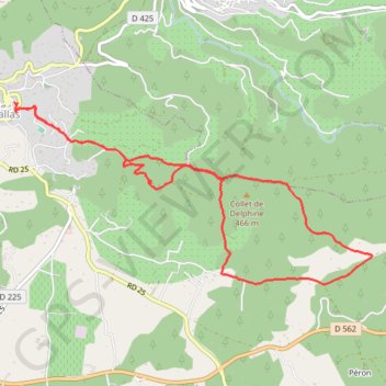 Trace GPS Callas-Chapelle Sainte Auxile, itinéraire, parcours
