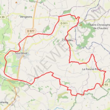 Trace GPS Vallée de la Sée - Moulins, Couverts et Poteries, itinéraire, parcours