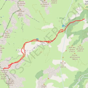 Trace GPS Pointe du Mont du Fût / Bellachat, itinéraire, parcours