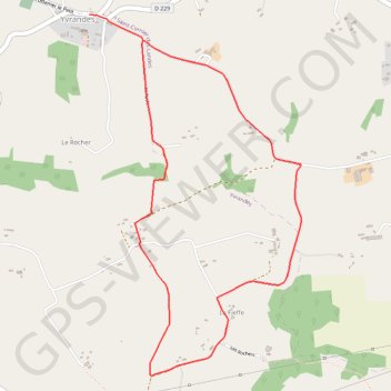 Trace GPS Le Ruslé - Yvrandes, itinéraire, parcours