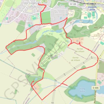 Trace GPS Les Loges-en-Josas (78 - Yvelines), itinéraire, parcours